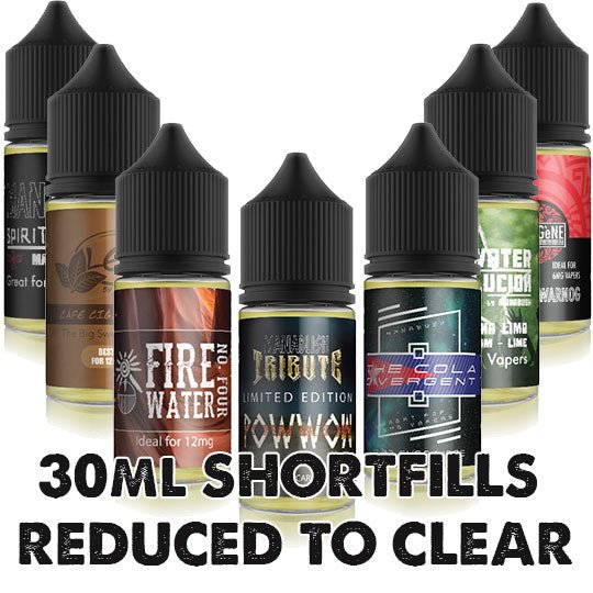 30ml Shortfills Sell Through - Bargains - Manabush Eliquid - Tobacco E-liquid and Vape Juice
