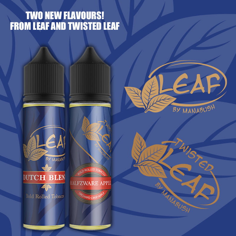 Dutch Blends - Two New Dutch rolling tobacco inspired flavours from the Leaf and Twisted Leaf Ranges.