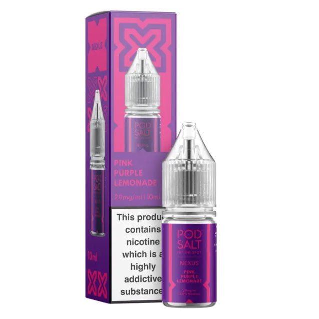 Pink Purple Lemonade 10ml Nic Salt E - liquid by Pod Salt Nexus - Manabush Eliquid - Tobacco E - liquid and Vape Juice