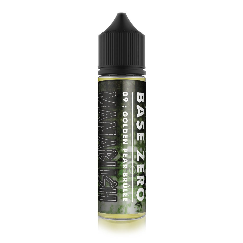 Base Zero 09 : Golden Pear Brûlée - Custard, Pear and Golden Syrup UK Eliquid - Manabush Eliquid - Tobacco E-liquid and Vape Juice