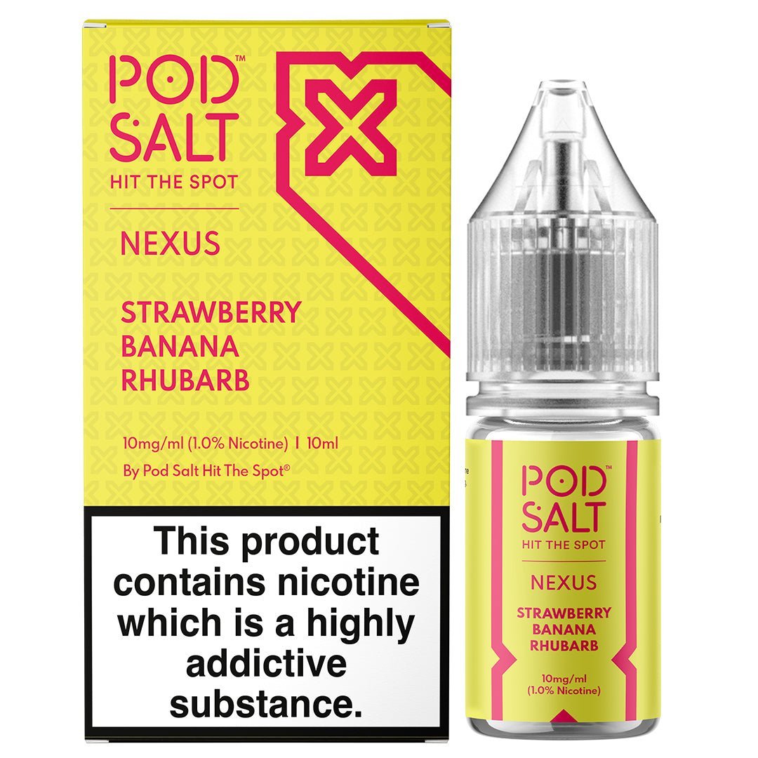 Strawberry Banana Rhubarb 10ml Nic Salt By Pod Salt Nexus - Manabush Eliquid - Tobacco E-liquid and Vape Juice