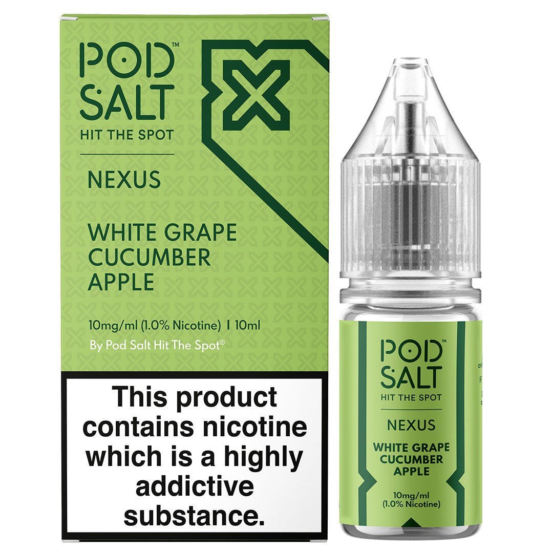 White Grape Cucumber Apple 10ml Nic Salt By Pod Salt Nexus - Manabush Eliquid - Tobacco E-liquid and Vape Juice