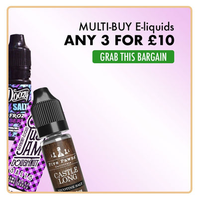 Any 3 For £10 E-liquid Vape Deals - Manabush Eliquid - Tobacco E-liquid and Vape Juice
