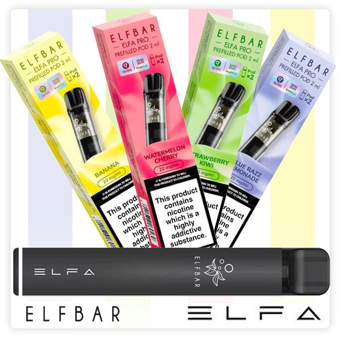 Elf Bar - Elfa Bars and Pods - Manabush Eliquid