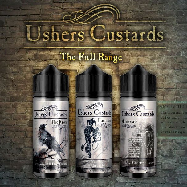 Ushers Custards - The Full Range - Manabush Eliquid - Tobacco E - liquid and Vape Juice