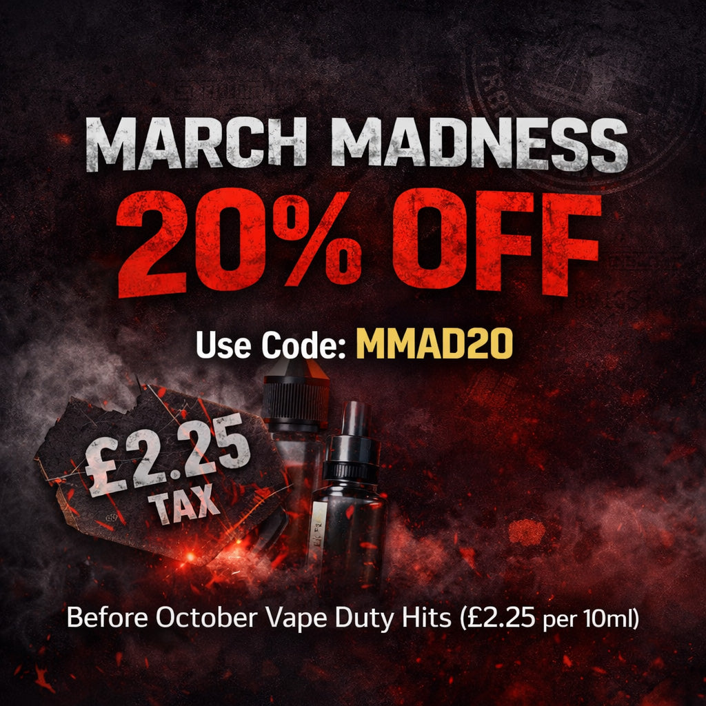 20% off march madness sale at Manabush pre vape tax sale