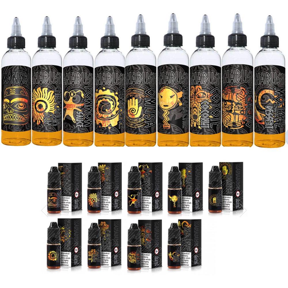 The Nokomis Full Range in 50ml Shortfill with 10ml each of the same flavours in 18mg - Manabush Eliquid
