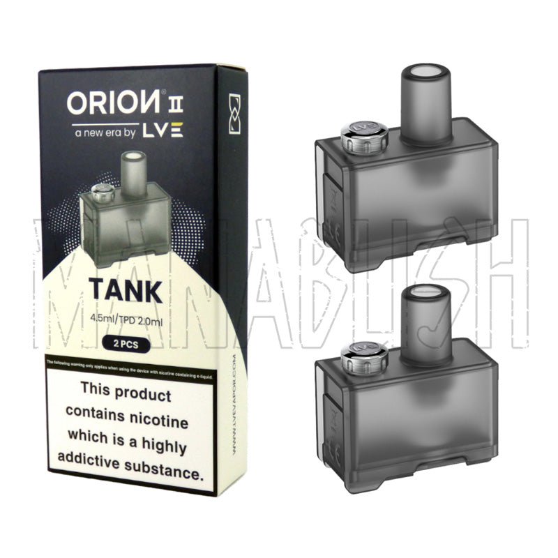 Orion II Spare Tanks - 2 Pack - Manabush Eliquid - Tobacco E-liquid and Vape Juice