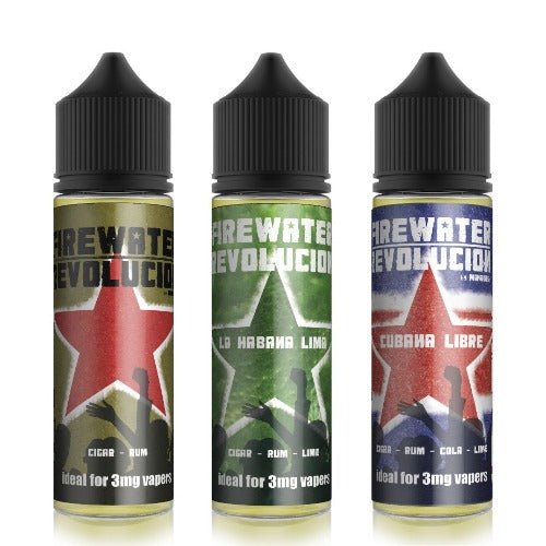 FIREWATER REVOLUCION! - The Full Shortfill Range - Manabush Eliquid