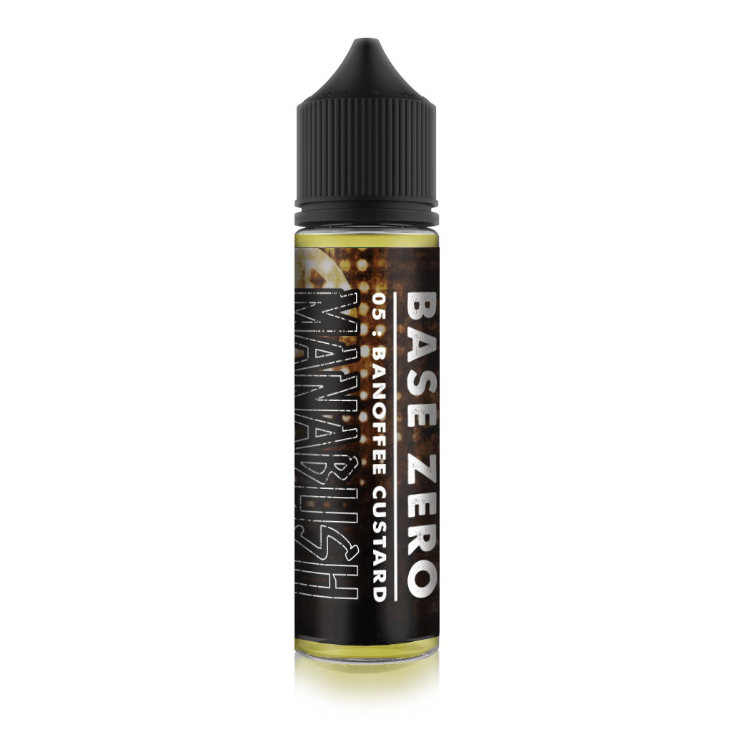 Base Zero 05 : Banoffee Custard - Custard, Nuts and Banana uk eliquid - Manabush Eliquid - Tobacco E-liquid and Vape Juice