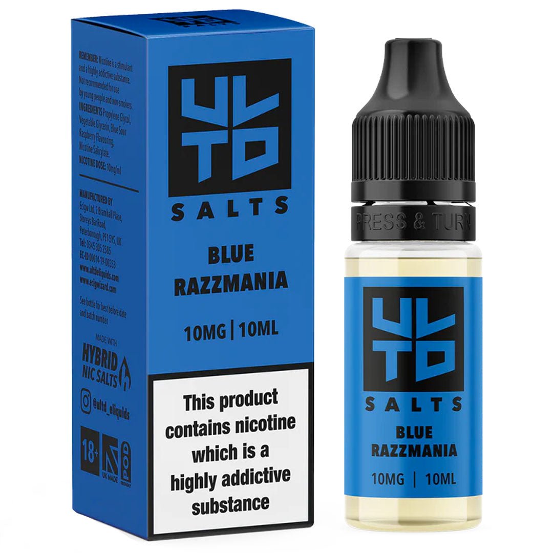 Blue Razzmania 10ml Nic Salt By ULTD Salts - Manabush Eliquid - Tobacco E-liquid and Vape Juice