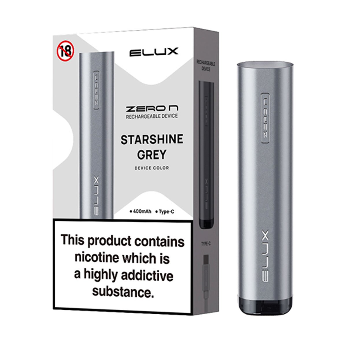 Elux Zero N Rechargeable Pod Kit - Manabush Eliquid - Tobacco E-liquid and Vape Juice