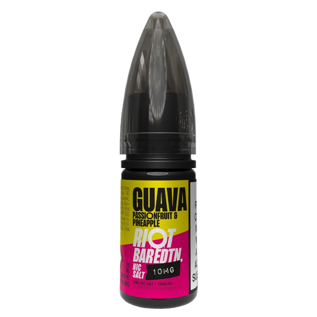 Guava Passionfruit Pineapple Nic Salt E-Liquid by Riot Bar Edition | Tropical Fruit Medley - Manabush Eliquid - Tobacco E-liquid and Vape Juice