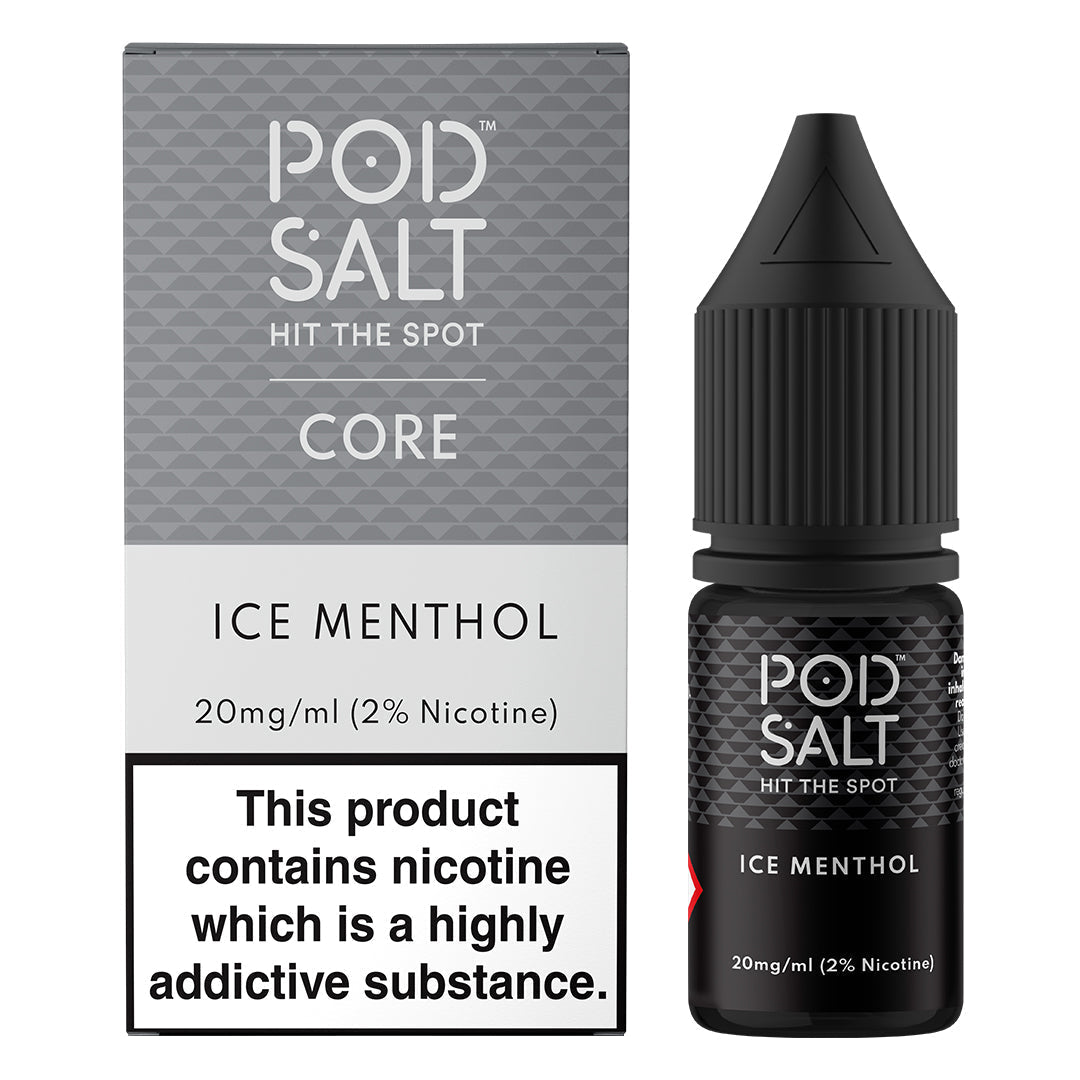 Ice Menthol 10ml Nic Salt By Pod Salt - Manabush Eliquid - Tobacco E-liquid and Vape Juice