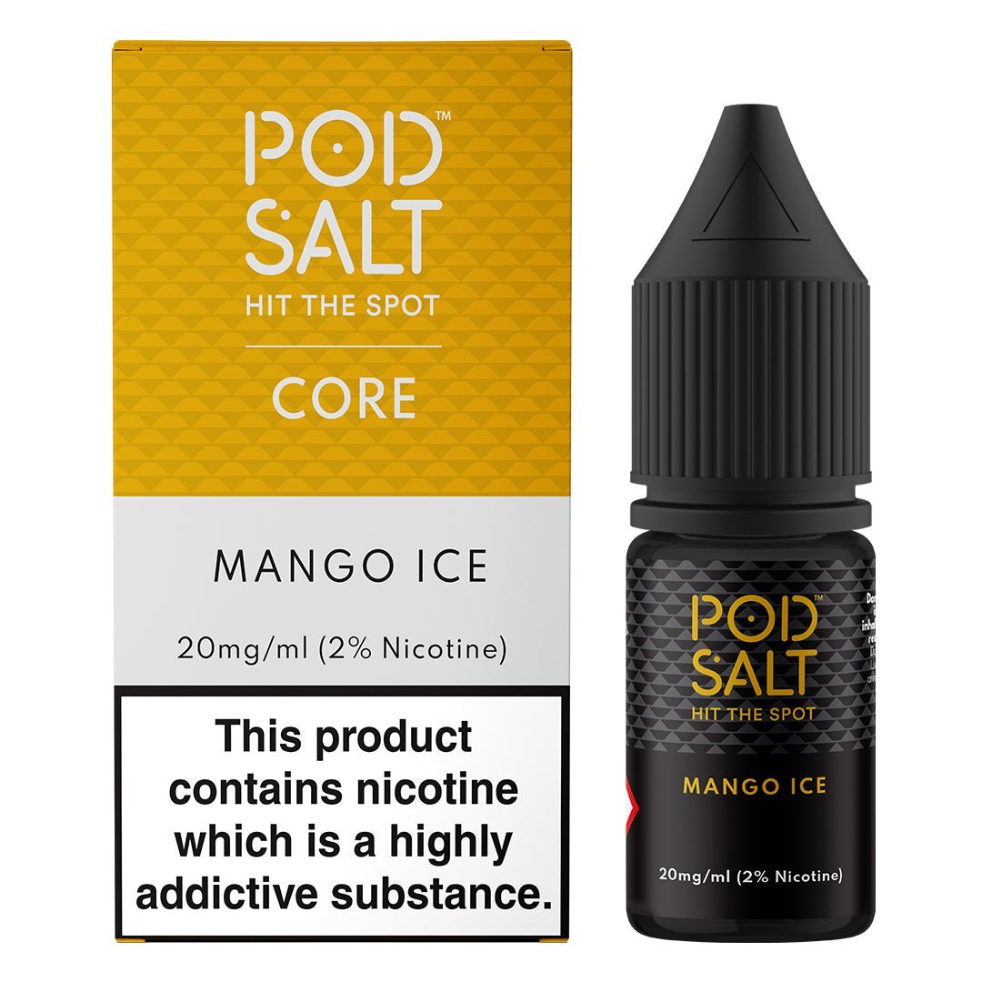 Mango Ice 10ml Nic Salt By Pod Salt - Manabush Eliquid - Tobacco E-liquid and Vape Juice