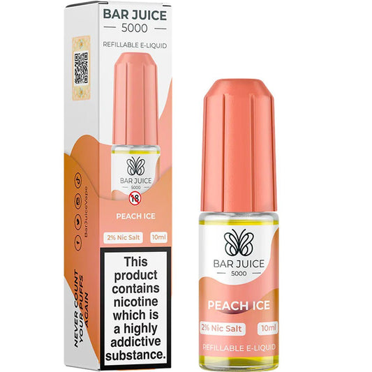 Peach Ice 10ml Nic Salt E-liquid By Bar Juice 5000 - Manabush Eliquid