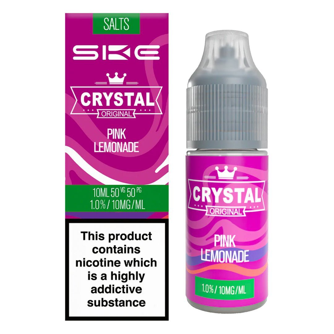 Pink Lemonade 10ml Nic Salt E-liquid By SKE Crystal Bar Salts - Manabush Eliquid - Tobacco E-liquid and Vape Juice