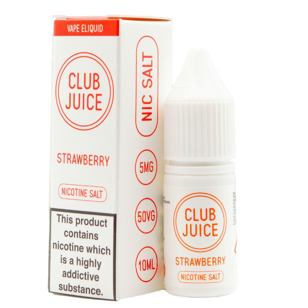 Strawberry 10ml Nic Salt By Club Juice - Manabush Eliquid - Tobacco E-liquid and Vape Juice