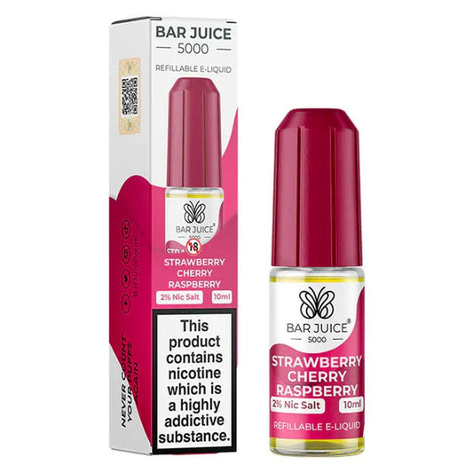 Strawberry Cherry Raspberry 10ml Nic Salt E-liquid By Bar Juice 5000 - Manabush Eliquid