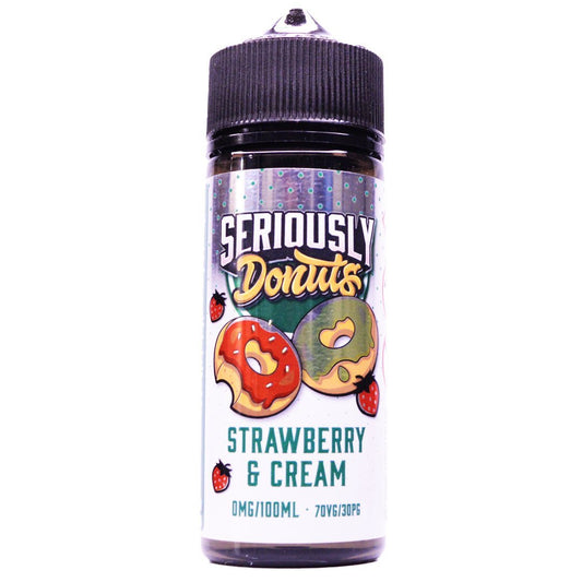 Strawberry & Cream 100ml Shortfill By Seriously Donuts - Manabush Eliquid