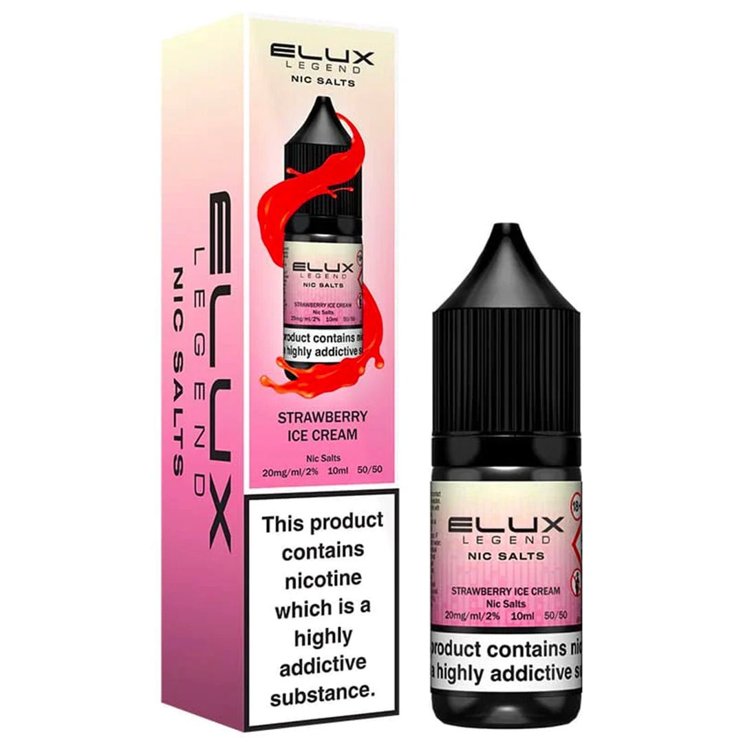Strawberry Ice Cream 10ml Nic Salt E-liquid By Elux Legend - Manabush Eliquid - Tobacco E-liquid and Vape Juice