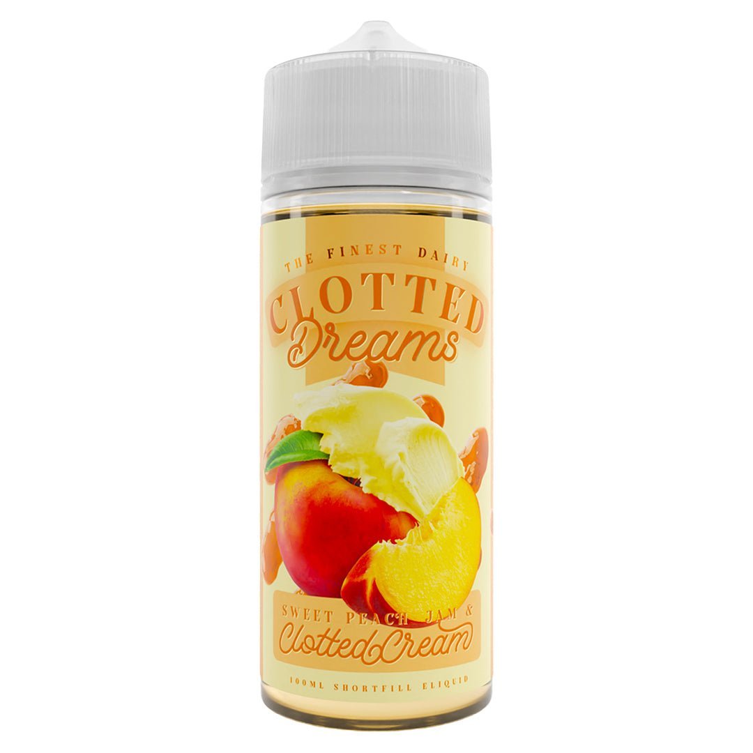 Sweet Peach Jam & Clotted Cream 100ml Shortfill By Clotted Dreams - Manabush Eliquid