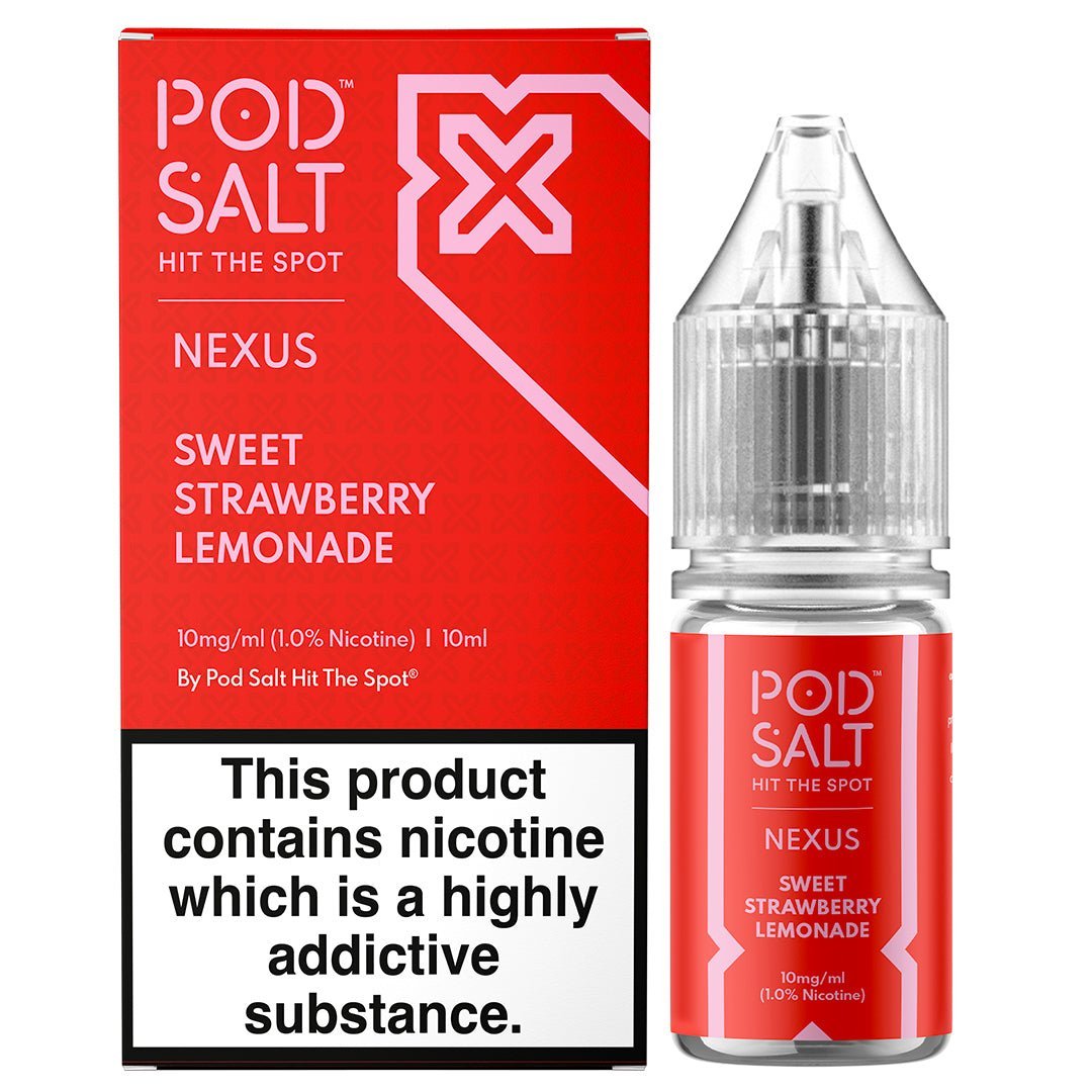 Sweet Strawberry Lemonade 10ml Nic Salt By Pod Salt Nexus - Manabush Eliquid