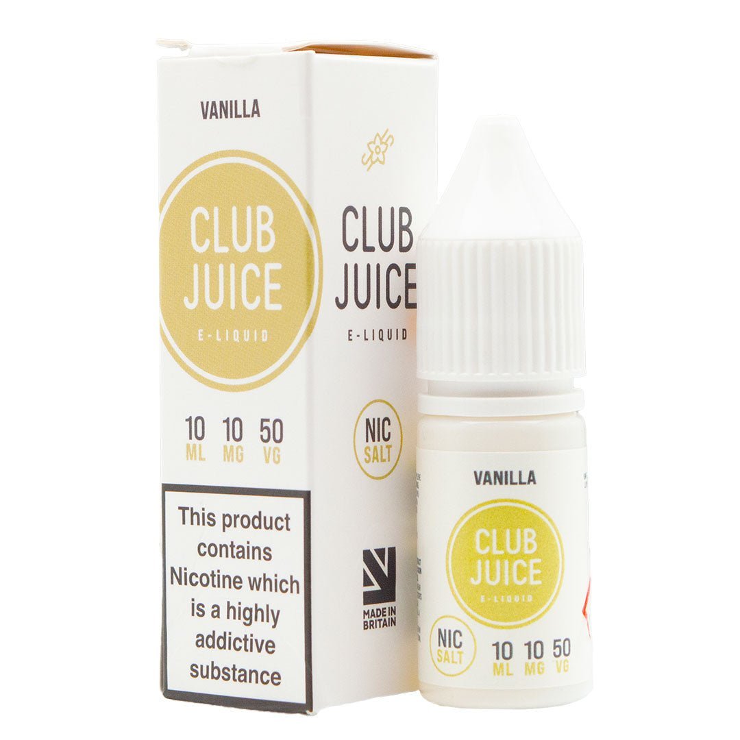 Vanilla 10ml Nic Salt By Club Juice - Manabush Eliquid - Tobacco E-liquid and Vape Juice